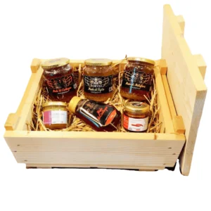 COFANETTO PROMOZIONE PASQUA DX Cofanetto Regalo Legno: Degustazione Miele e Zafferano Gourmet