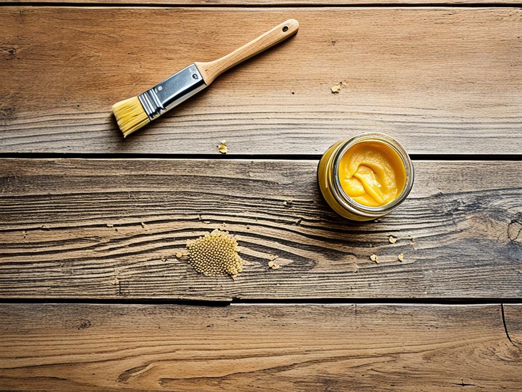 pulizia del legno con cera d'api