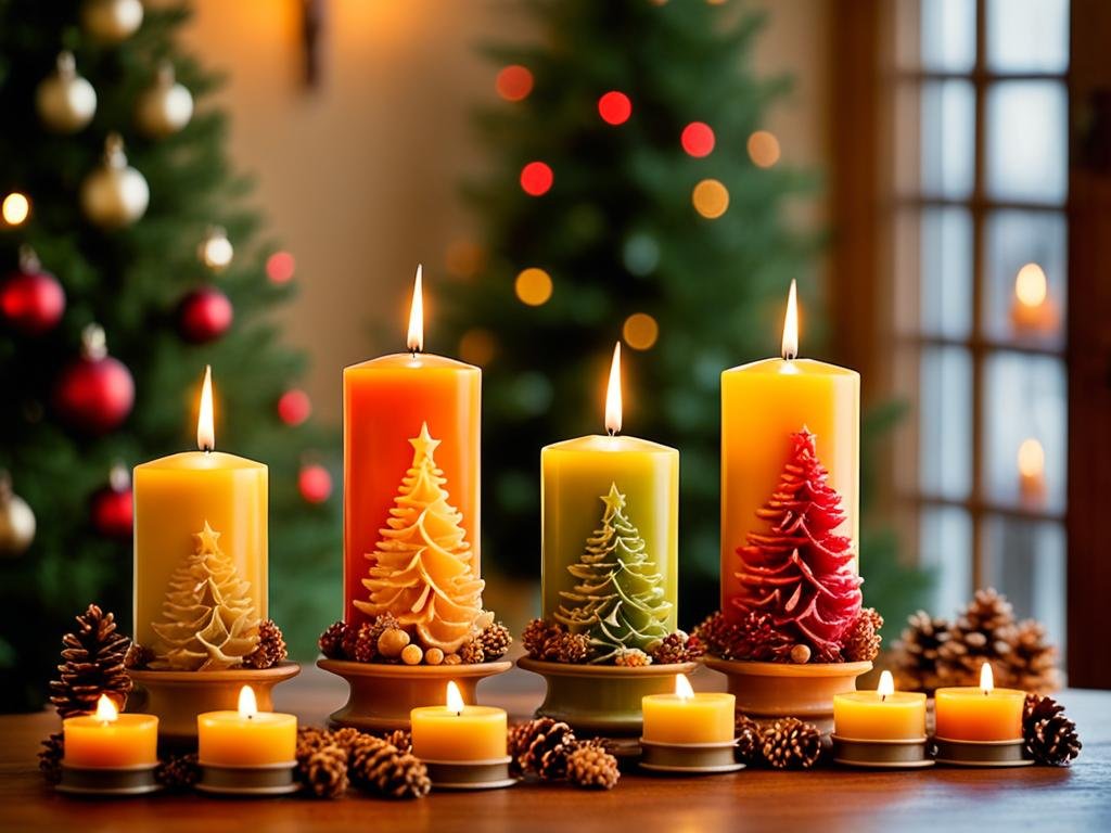 Candele decorative in cera d'api