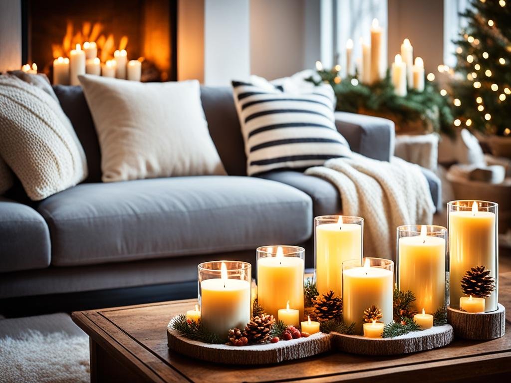 Decorazioni Natalizie con Candele di Cera