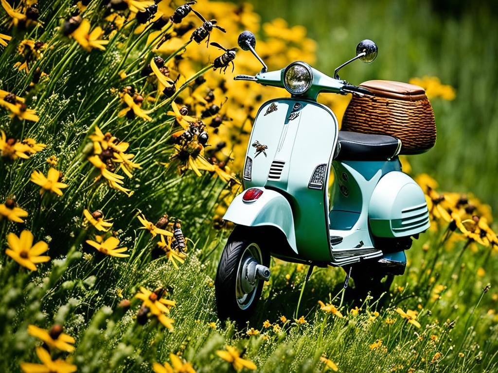 Vespa Velutina in estate