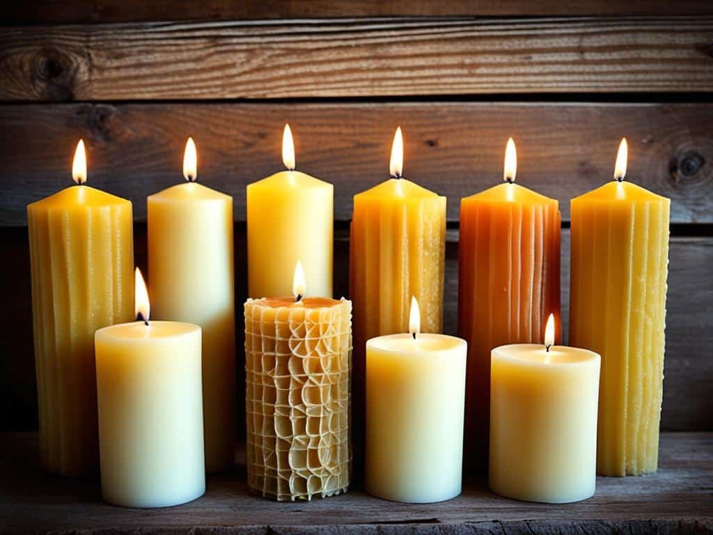 Candele di cera d'api