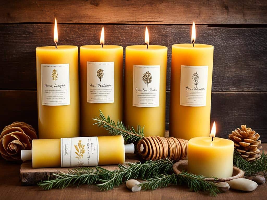 Candele di cera d'api fatte a mano
