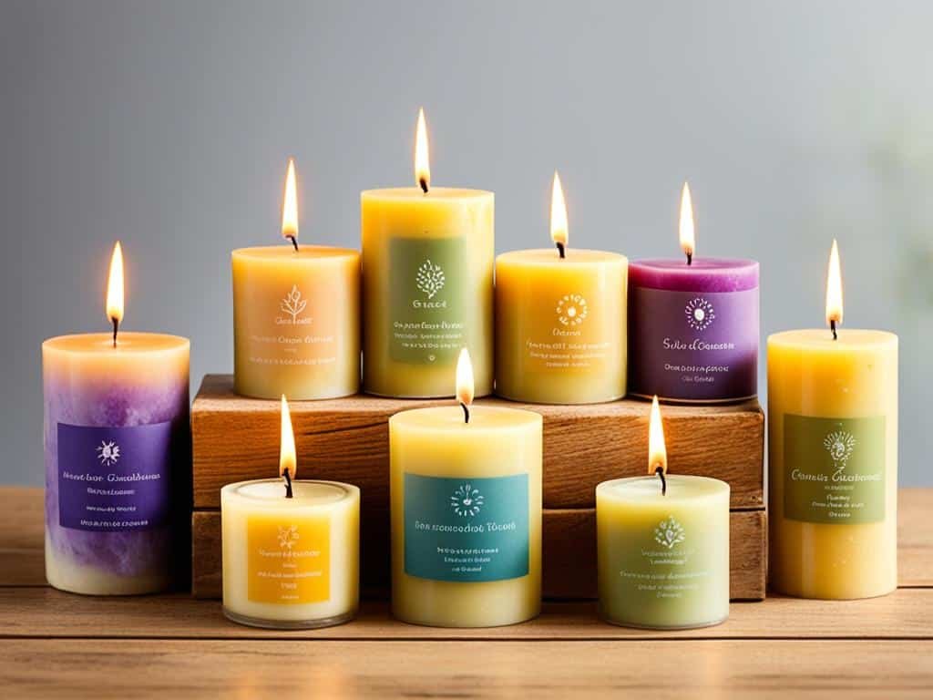 Candele di cera d'api in aromaterapia