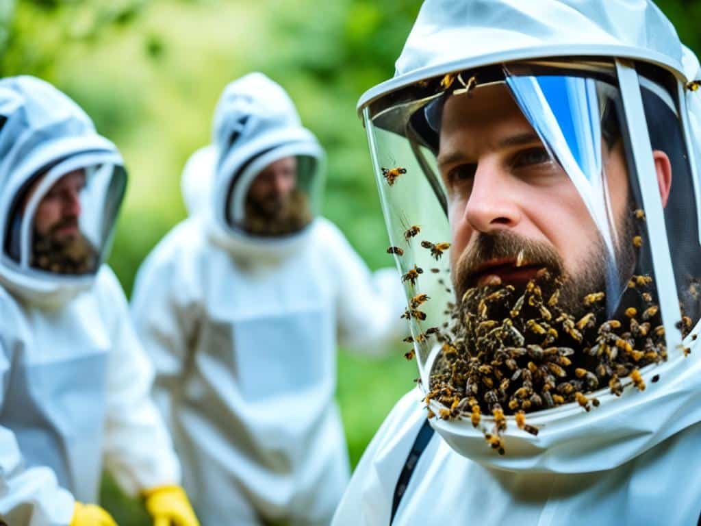 Comportarsi con uno sciame d'api Comportarsi con uno sciame d'api