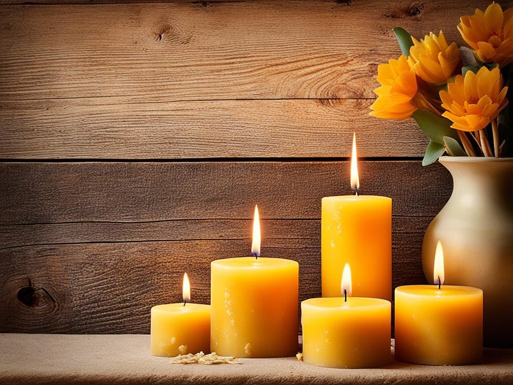 3 Grandi Candele A Colonna In Cera D'Api Naturale - 7,6x15,2 Cm, Arrotolate A Mano, Non Profumate, 60 Ore Di Combustione