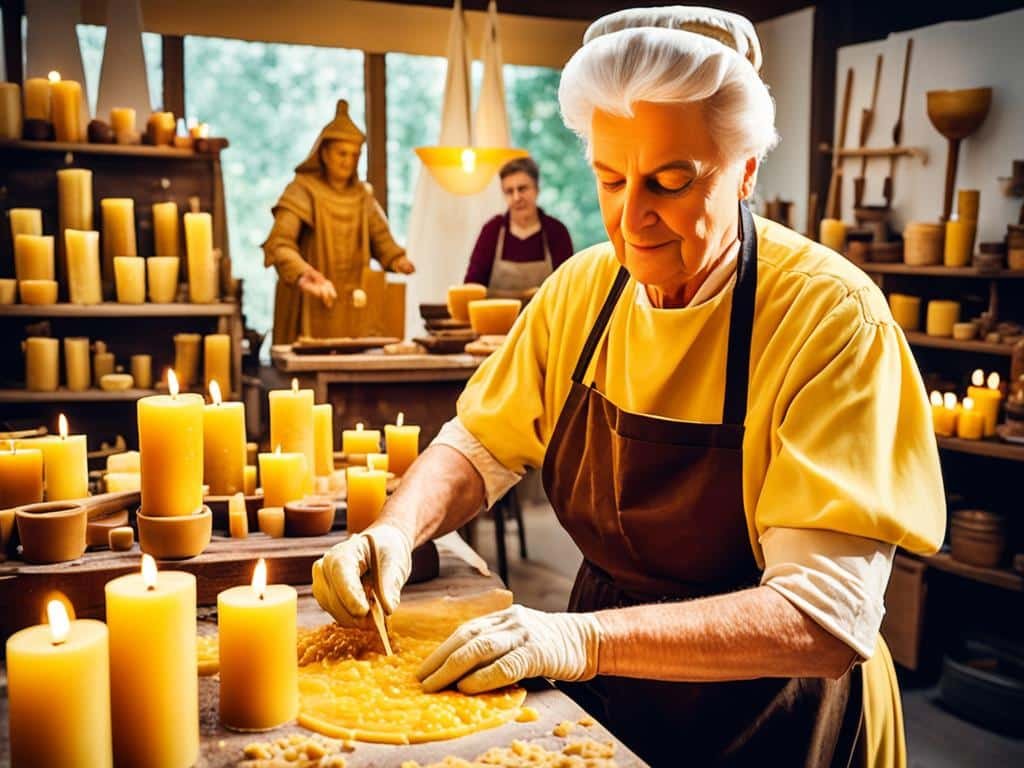 Storia delle candele di cera d'api