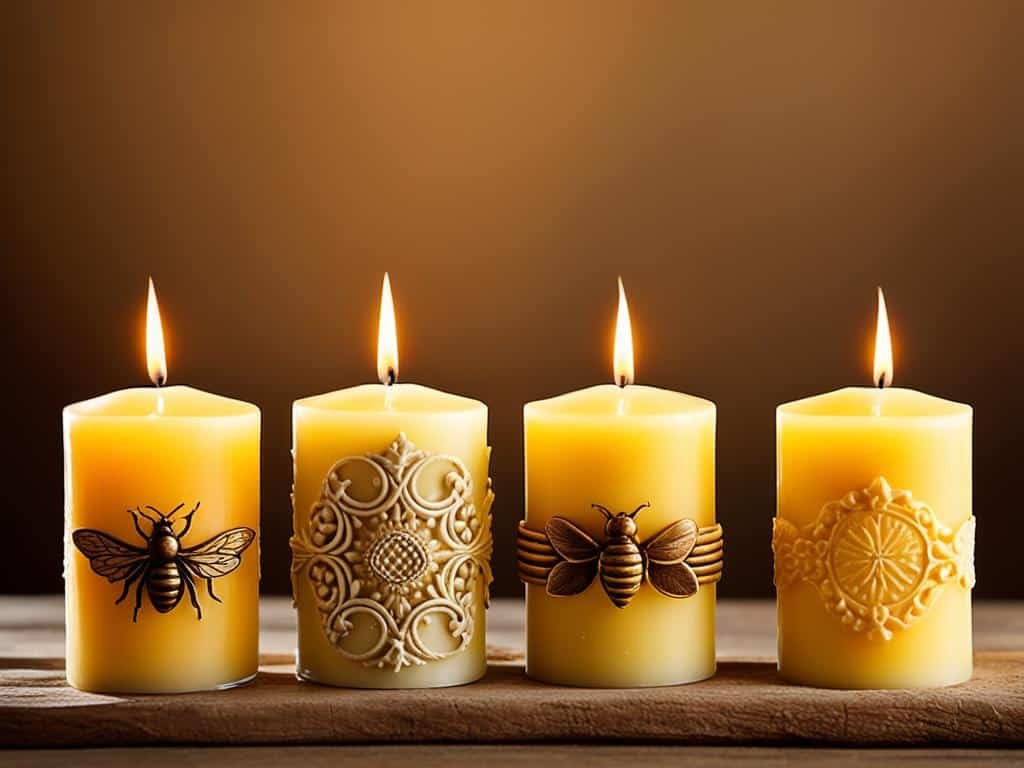 candele di cera d'api