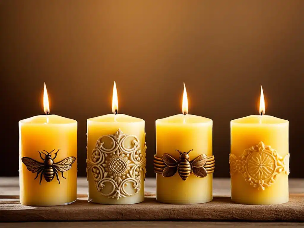 candele di cera d'api