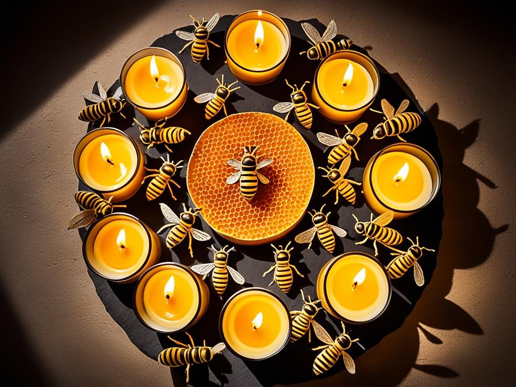 candele di cera d'api per meditazione
