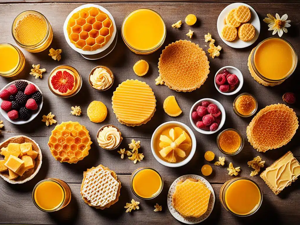 dolci con miele in favo