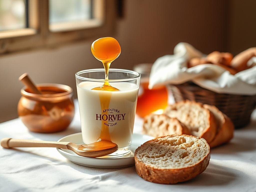 Colazione con miele e yogurt