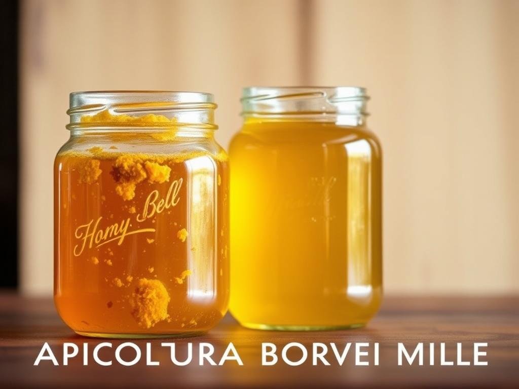 Confronto miele grezzo e convenzionale Confronto miele grezzo e convenzionale