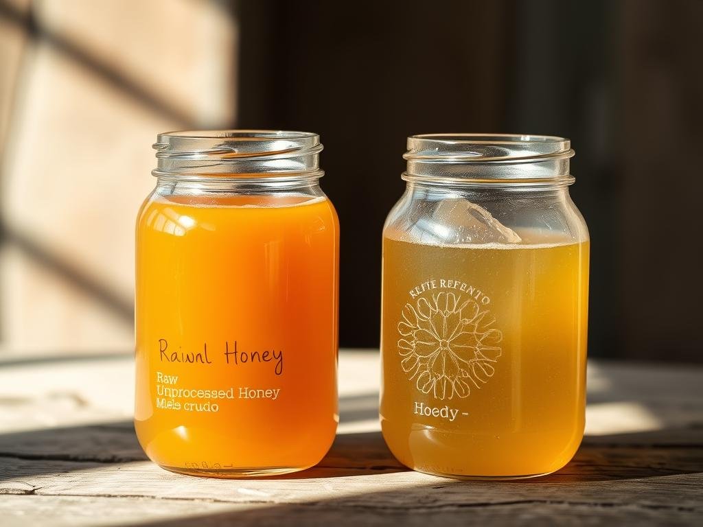 Miele Crudo vs Miele Raffinato Miele Crudo vs Miele Raffinato