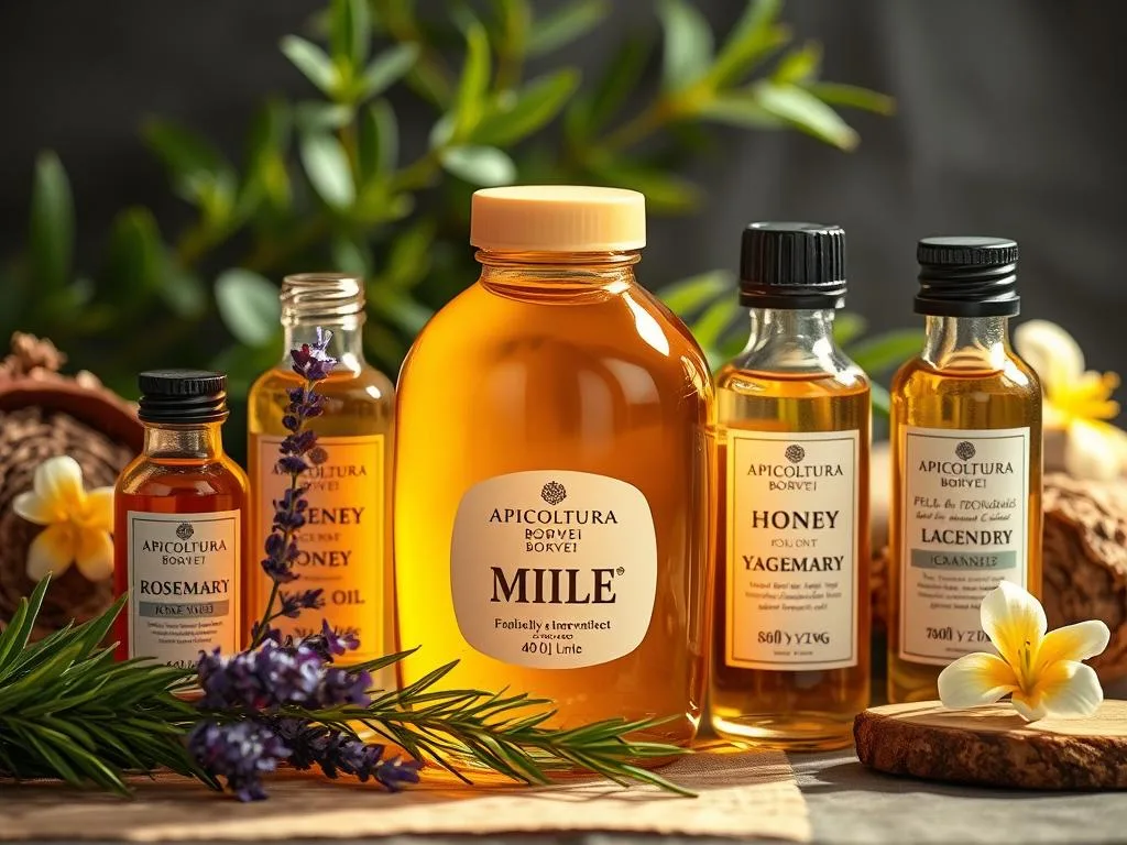 Miele e oli essenziali per trattamenti di bellezza naturali