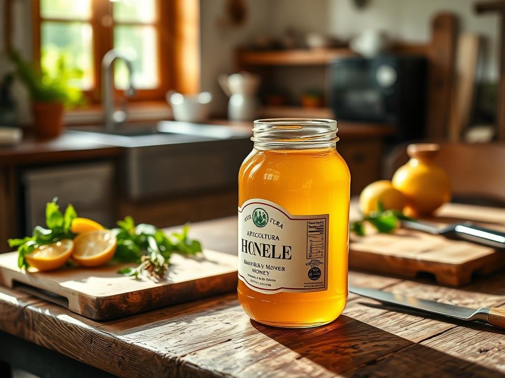 Miele grezzo in cucina