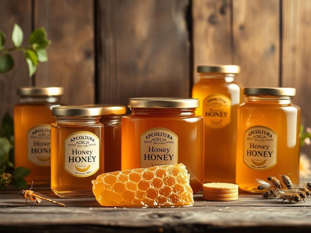 Selezione di miele per dolcificazione