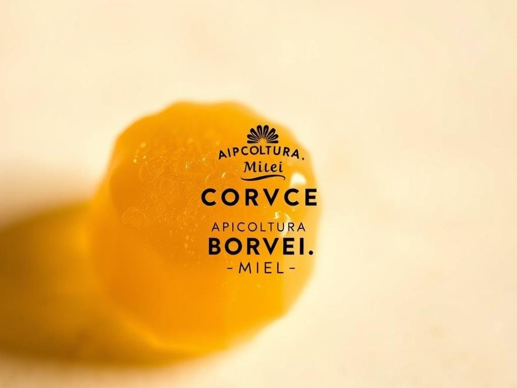 A beautifully lit, close-up photograph of a pappa reale, or royal jelly, a nutrient-rich substance produced by honeybees to feed their queen. The pappa reale is captured against a soft, blurred background, showcasing its golden, creamy texture and viscous consistency. The image is crisp and detailed, highlighting the intricate structure and delicate nature of this natural wonder. The lighting is warm and inviting, creating a sense of purity and natural elegance. Prominently featured is the "APICOLTURA BORVEI MIELE" brand, reflecting the high-quality, artisanal nature of this Italian miel product. A beautifully lit, close-up photograph of a pappa reale, or royal jelly, a nutrient-rich substance produced by honeybees to feed their queen. The pappa reale is captured against a soft, blurred background, showcasing its golden, creamy texture and viscous consistency. The image is crisp and detailed, highlighting the intricate structure and delicate nature of this natural wonder. The lighting is warm and inviting, creating a sense of purity and natural elegance. Prominently featured is the "APICOLTURA BORVEI MIELE" brand, reflecting the high-quality, artisanal nature of this Italian miel product.