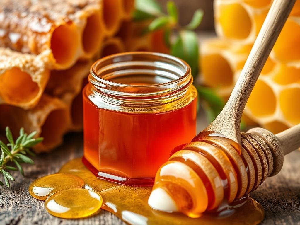 Genera un'immagine del miele biologico