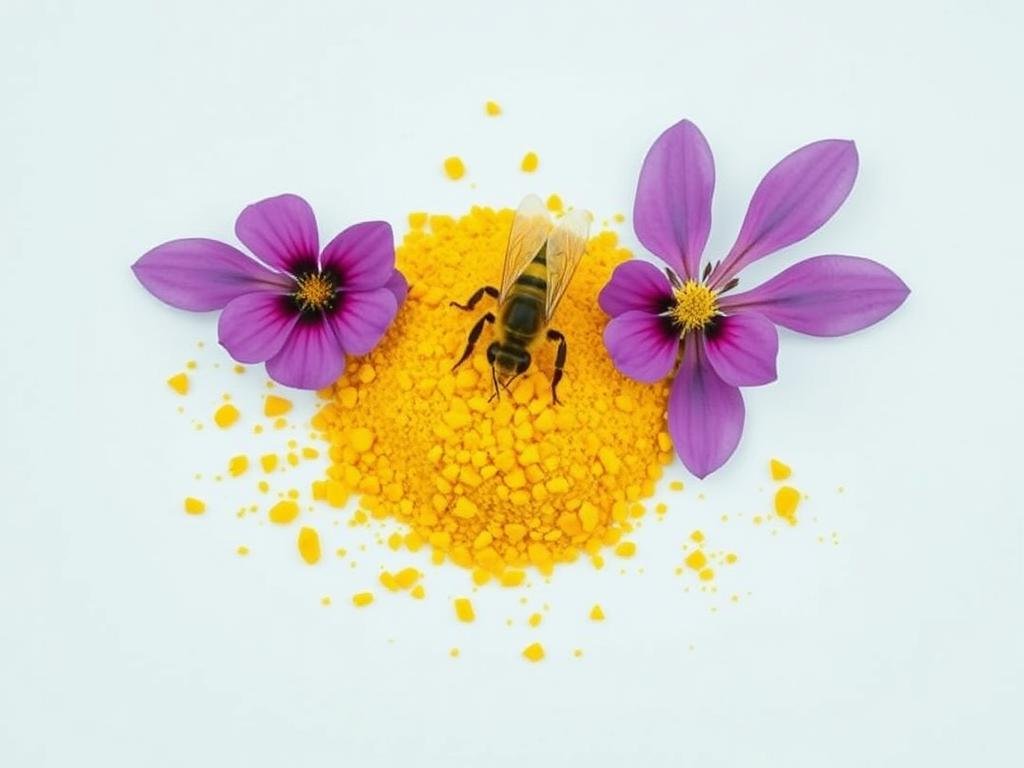 Genera un'immagine del polline d'api utilizzato per la bellezza naturale Genera un'immagine del polline d'api utilizzato per la bellezza naturale