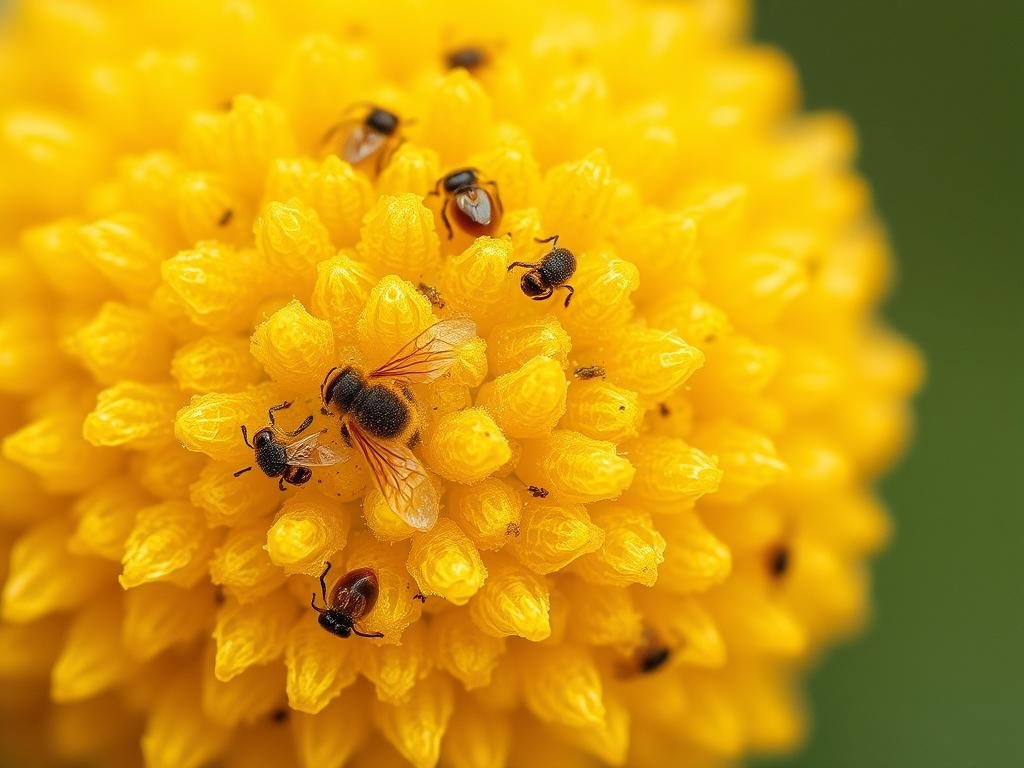 Genera un'immagine del polline d'api Genera un'immagine del polline d'api