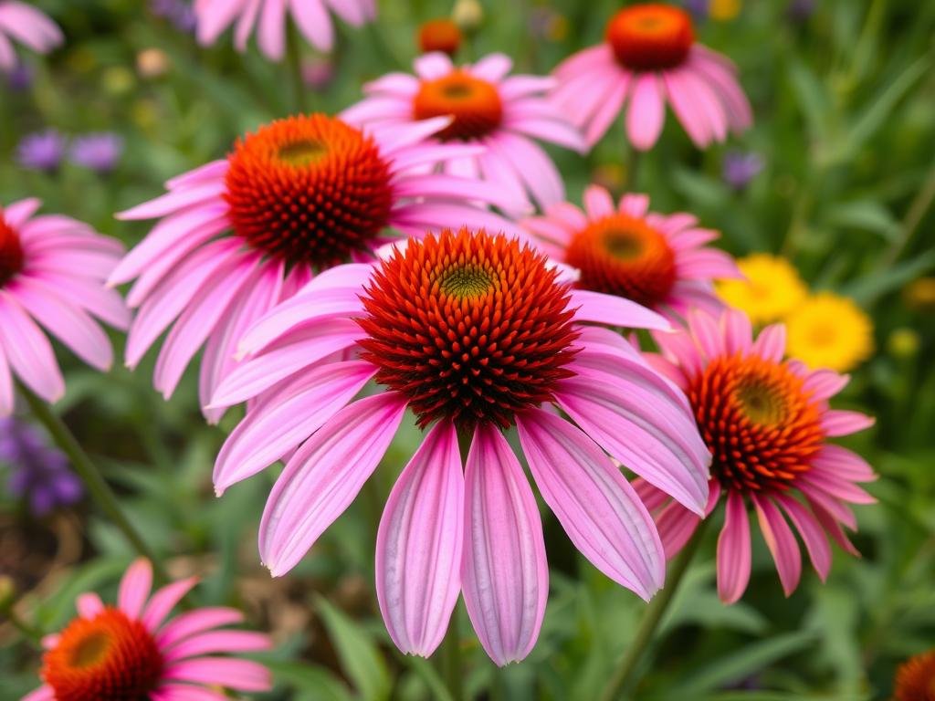 Genera un'immagine dell'Echinacea in fiore Genera un'immagine dell'Echinacea in fiore