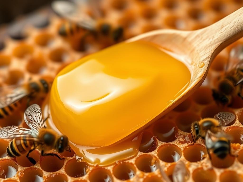 Genera un'immagine della pappa reale fresca