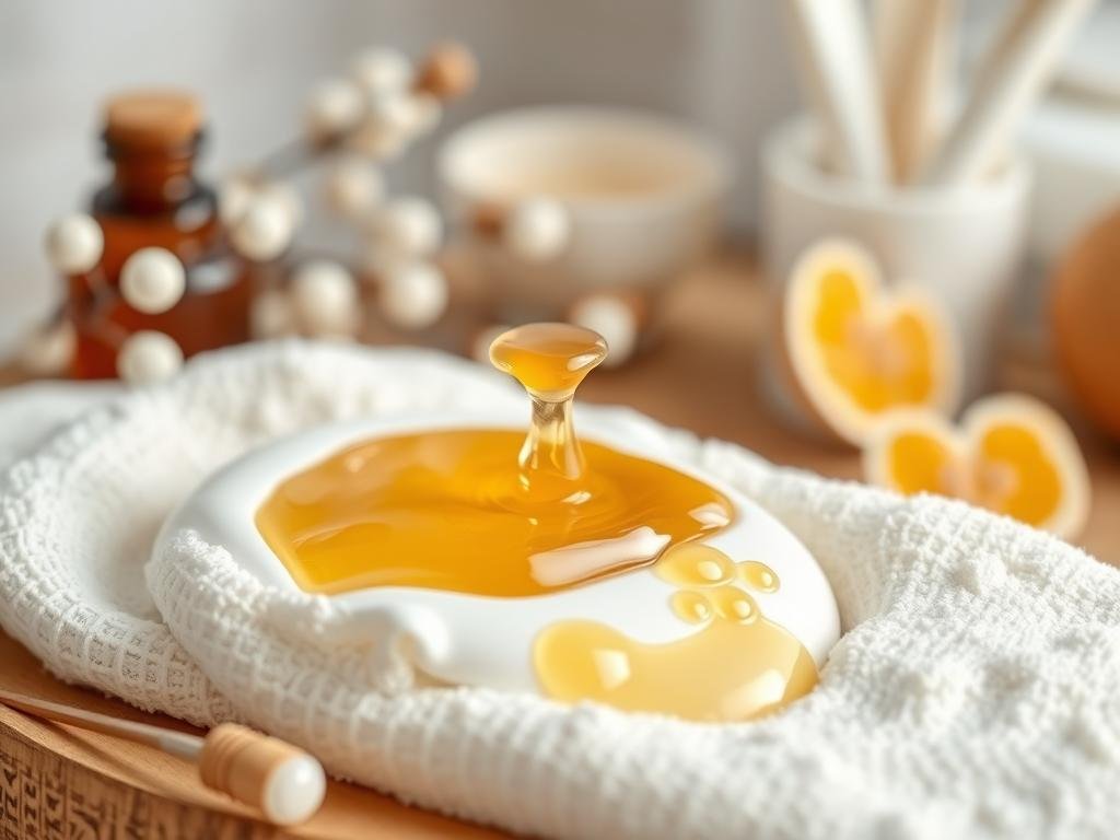 Genera un'immagine della propoli utilizzata per trattare problematiche cutanee Genera un'immagine della propoli utilizzata per trattare problematiche cutanee