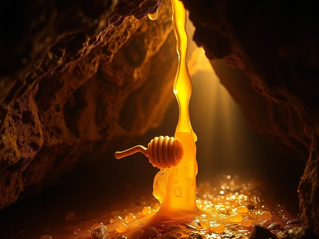 Immagina un miele prodotto in una grotta profonda, raccolto con cura e dedizione. Immagina un miele prodotto in una grotta profonda, raccolto con cura e dedizione.