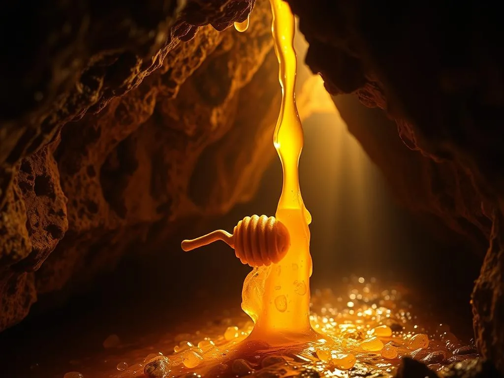 Immagina un miele prodotto in una grotta profonda, raccolto con cura e dedizione. Immagina un miele prodotto in una grotta profonda, raccolto con cura e dedizione.