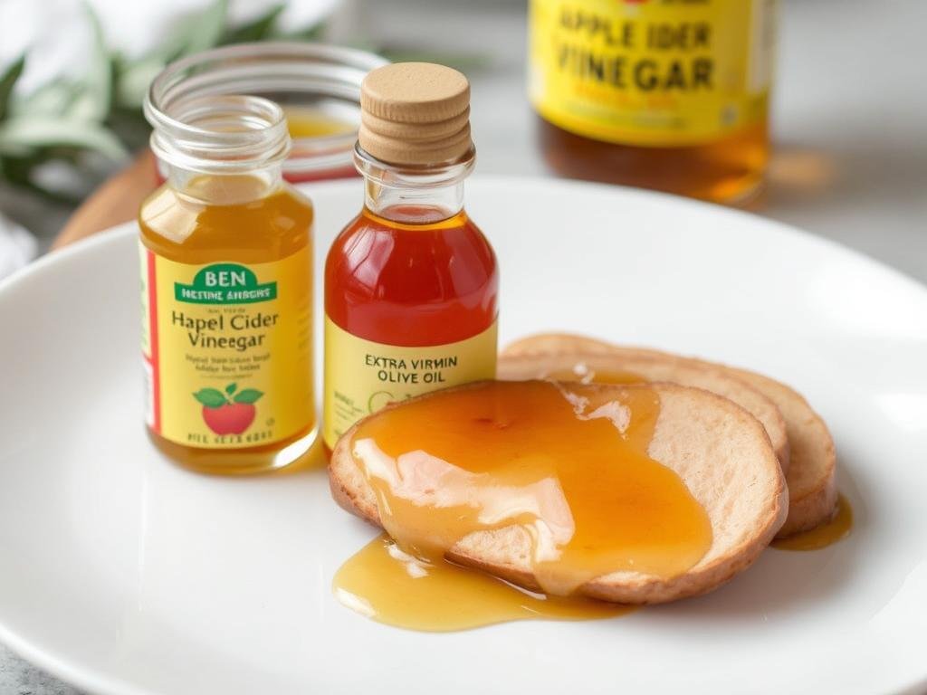 Immagina una glassa al miele e aceto di mele, con ingredienti come miele, aceto di mele e olio extravergine.