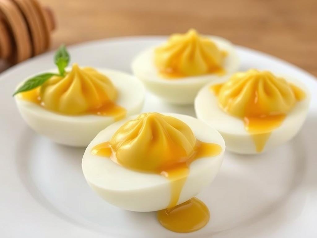 Immagina uova sode ripiene con crema al miele