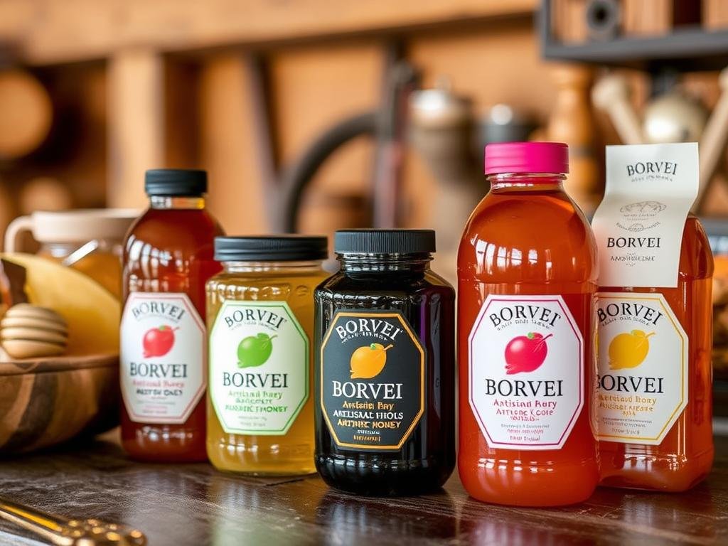 Immagine della gamma di mieli artigianali Borvei