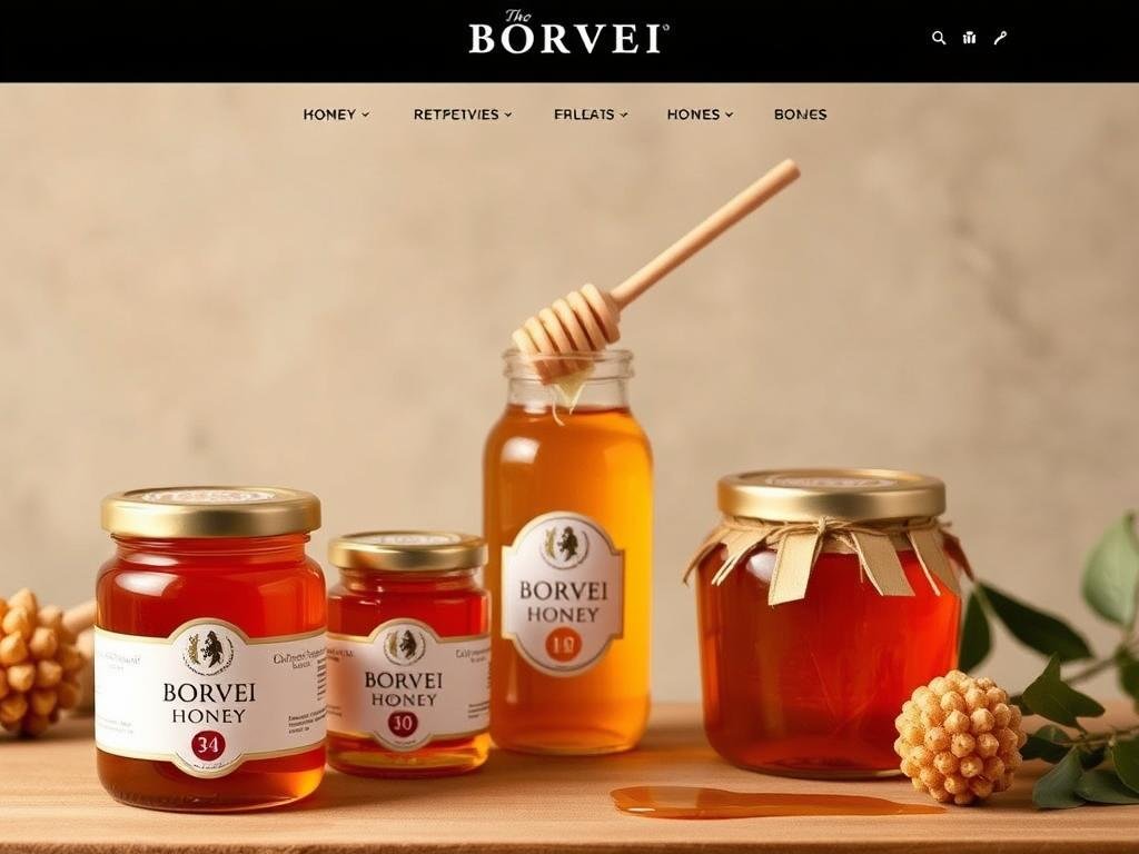 Immagine dello shop online Borvei con una selezione di mieli italiani di alta qualità