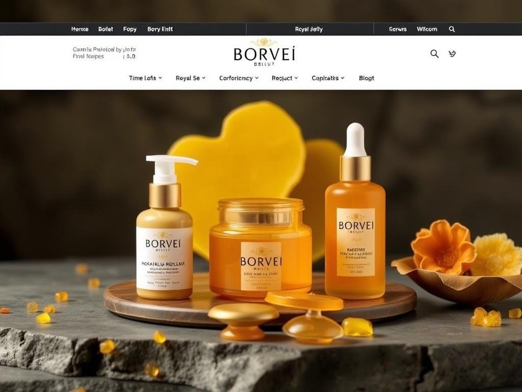 Immagine dello shop online Borvei.it con prodotti a base di pappa reale