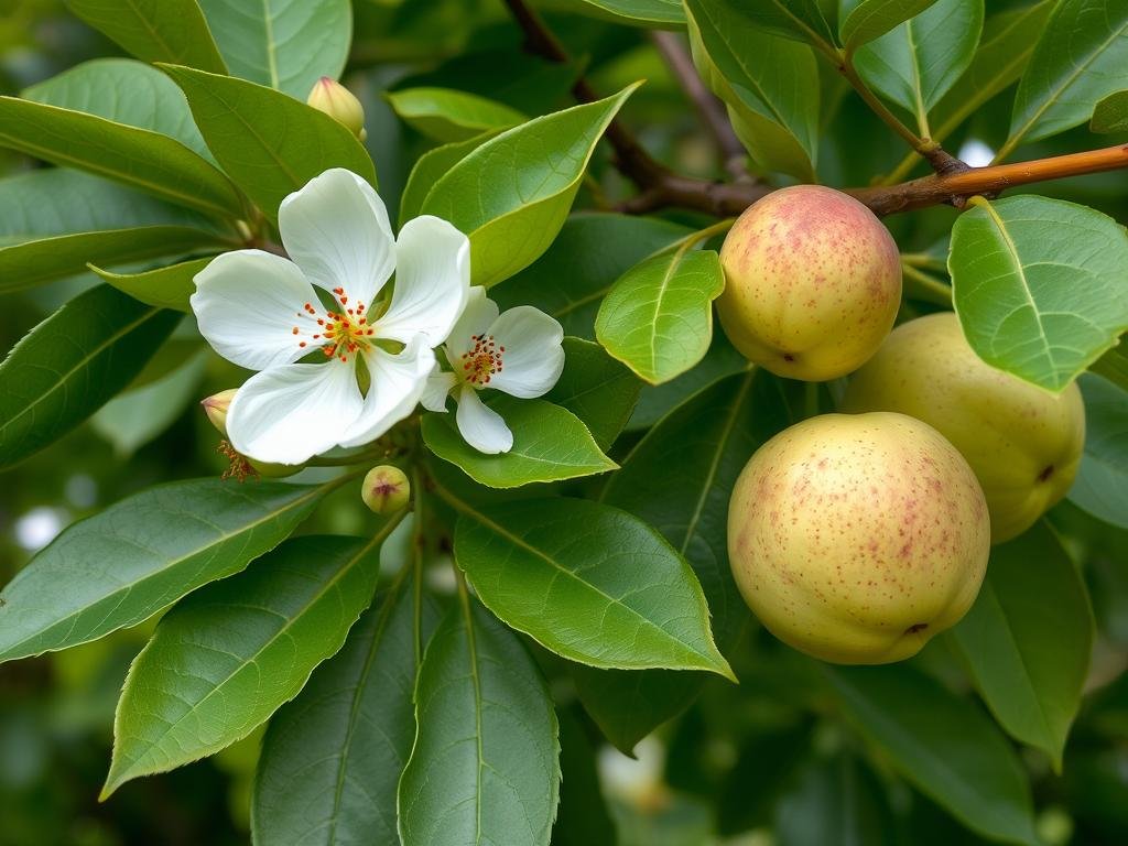 Immagine di Corbezzolo con fiori e frutti