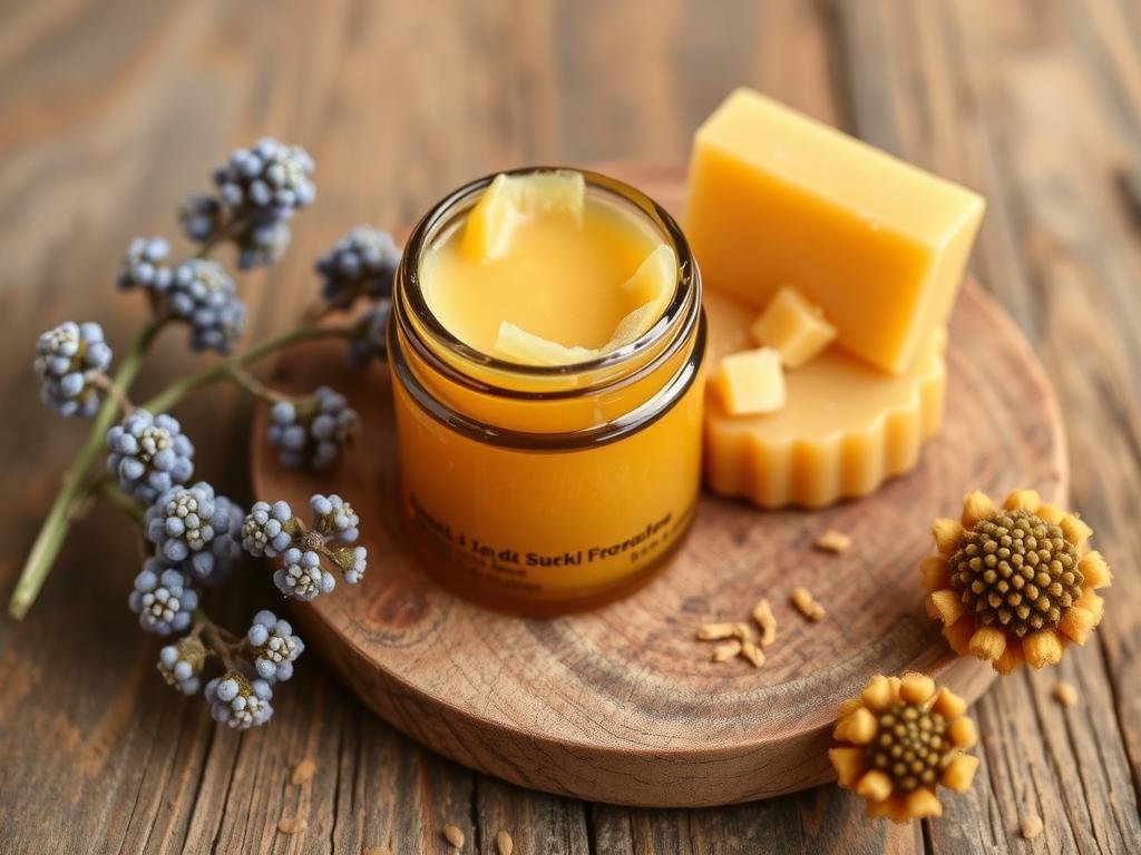 Immagine di cera d'api naturale per cosmetici