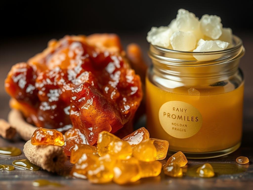 Immagine di propoli grezza e prodotti derivati