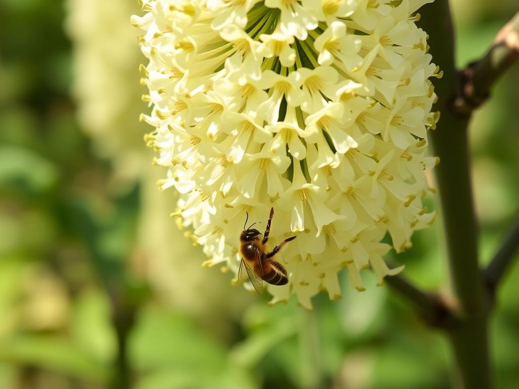 Immagine di un alveare vicino a una fioritura di robinia pseudoacacia