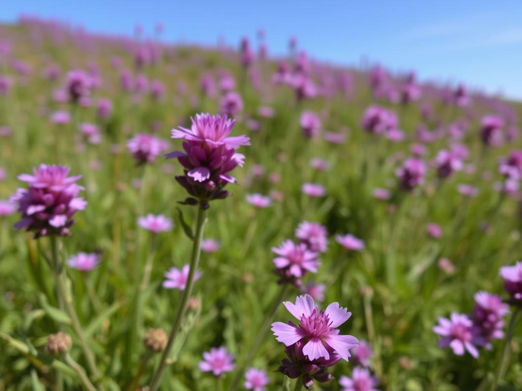Immagine di un campo di erica in fiore Immagine di un campo di erica in fiore