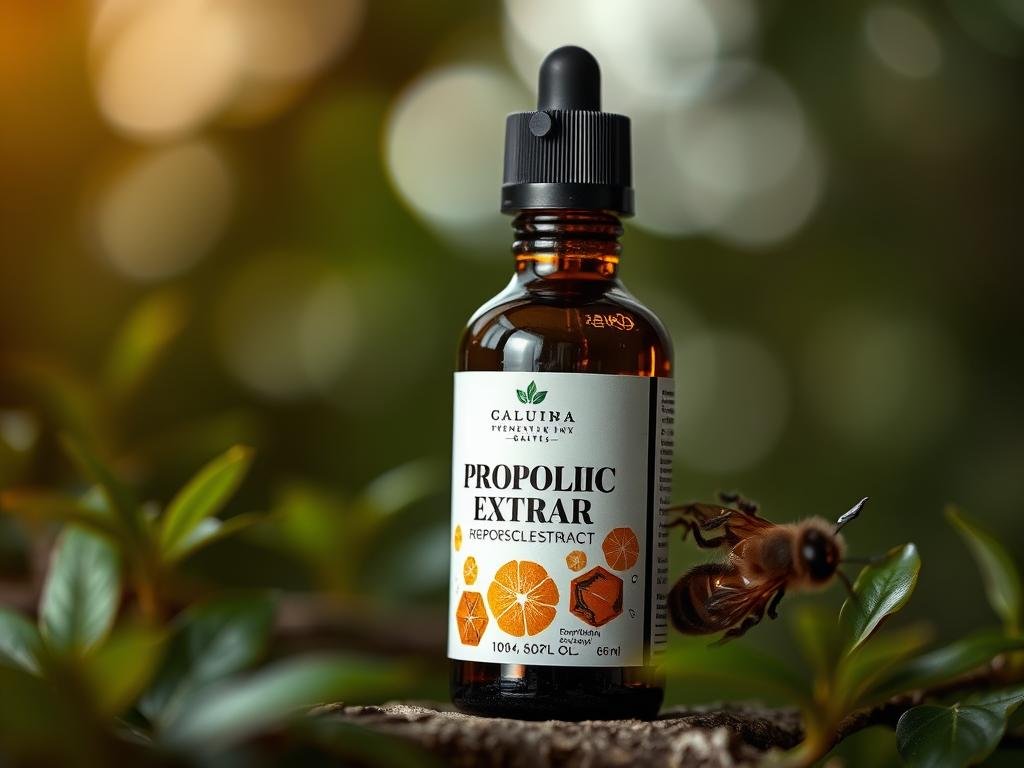 Immagine di un flacone di estratto di propoli