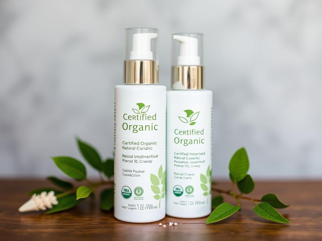 Immagine di un prodotto cosmetico naturale con certificazione biologica Immagine di un prodotto cosmetico naturale con certificazione biologica