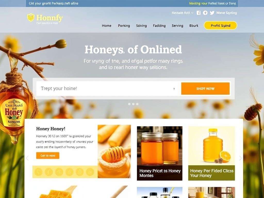 Immagine di un sito web affidabile per l'acquisto di miele online