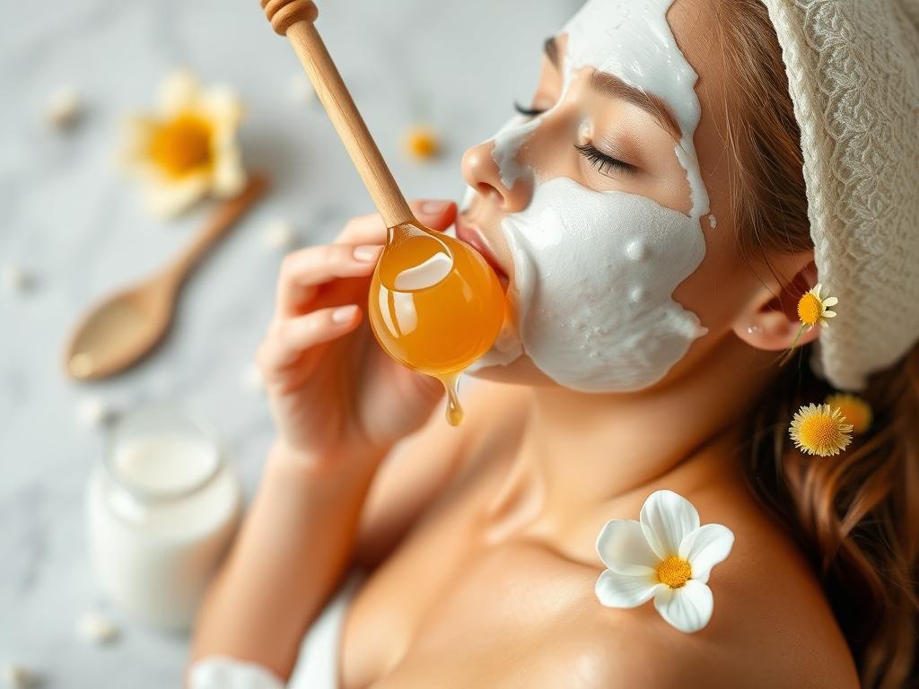 Immagine di un trattamento corpo con latte e miele