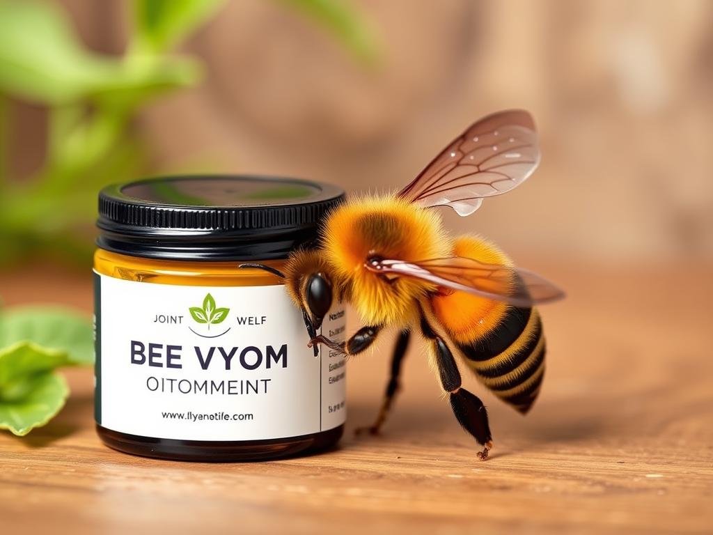 Immagine di un unguento al veleno d'api per dolori articolari Immagine di un unguento al veleno d'api per dolori articolari