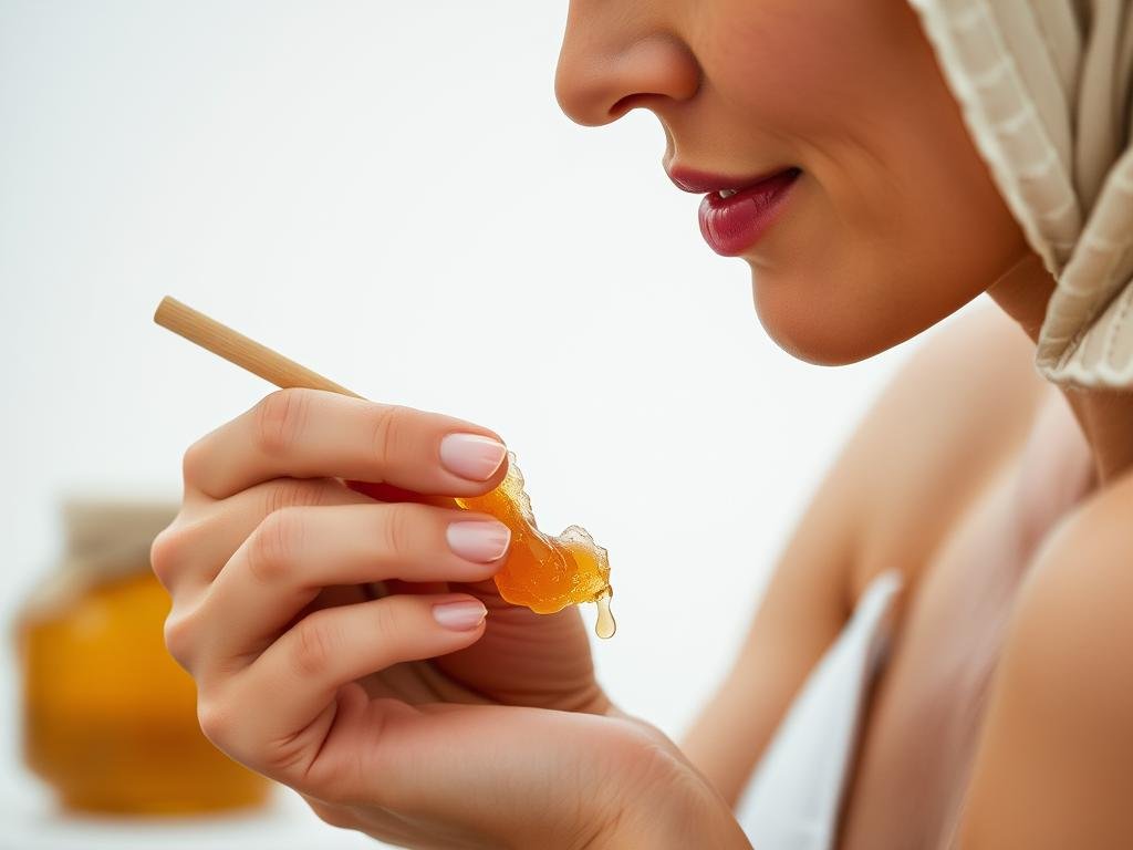 Immagine di una donna che assume pappa reale