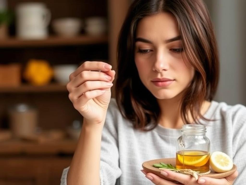 Immagine di una donna che utilizza rimedi naturali per la candidosi