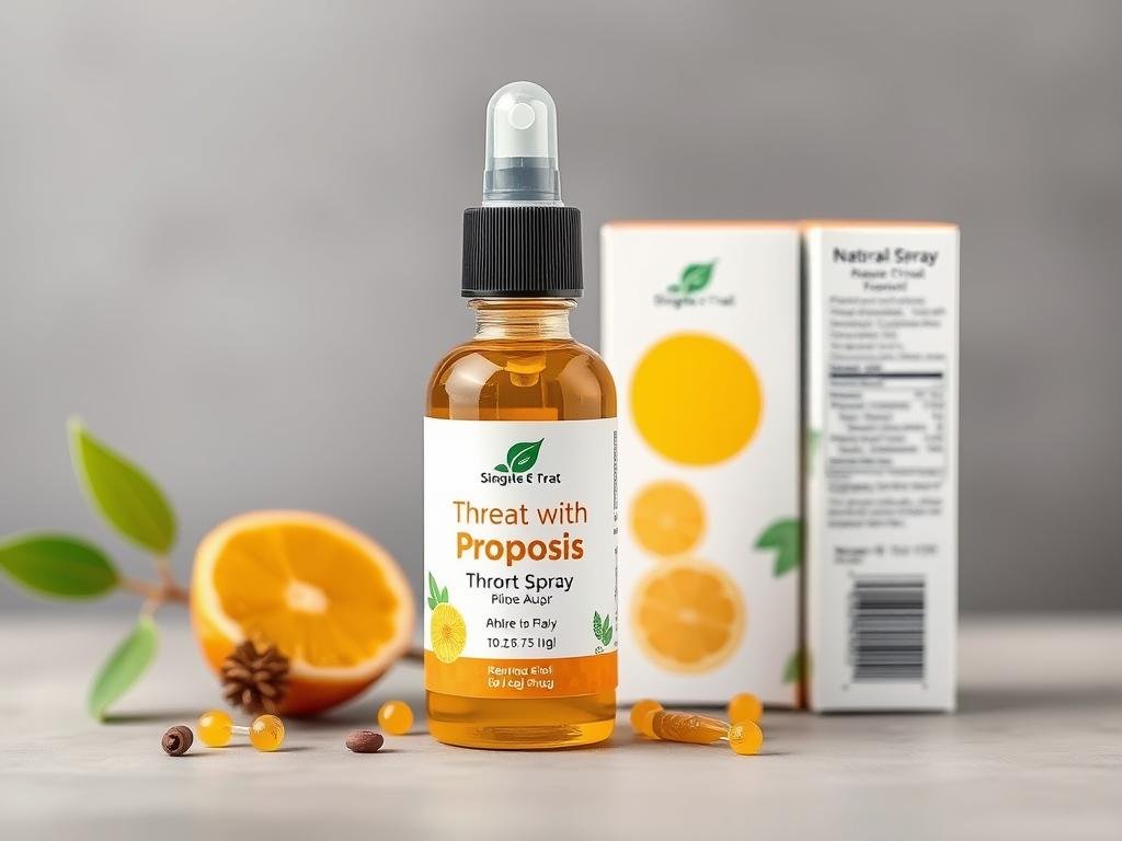 Immagine di uno spray per gola a base di propoli