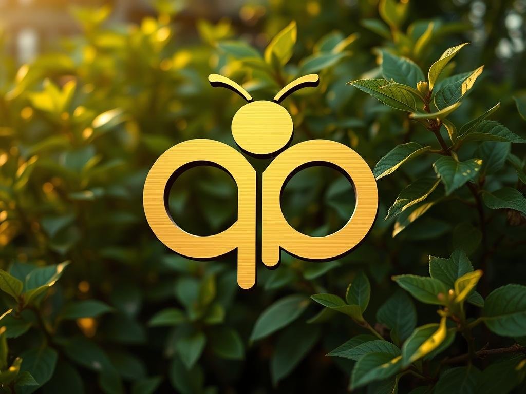 A striking image of a stylized "api" (Italian for "bees") against a backdrop of lush green foliage, with a modern, minimalist aesthetic. The "api" logo is prominently displayed, rendered in a sleek, metallic finish that catches the warm, diffused lighting. The scene conveys a sense of technological innovation and the importance of bees in the modern apicolture (beekeeping) industry. The overall composition is balanced, with the "api" symbol taking center stage, surrounded by subtle details that suggest the interconnectedness of technology and nature.