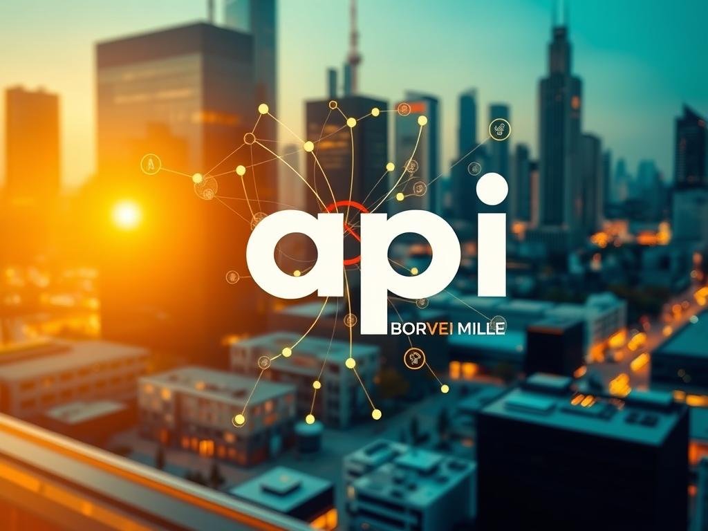 A vibrant and dynamic image of the word "api" (Italian for "bees") against a backdrop of a modern urban setting, showcasing the integration of beekeeping in the city. The foreground features the bold APICOLTURA BORVEI MIELE brand logo, capturing the essence of Italian apiculture. The middle ground depicts a network of interconnected devices and screens, representing the technological advancements in urban beekeeping. The background is a sleek, minimalist cityscape, with skyscrapers and clean lines, highlighting the harmonious coexistence of nature and technology. The lighting is a warm, golden hue, conveying a sense of energy and progress. The overall mood is one of innovation, sustainability, and the future of urban apicolture. A vibrant and dynamic image of the word "api" (Italian for "bees") against a backdrop of a modern urban setting, showcasing the integration of beekeeping in the city. The foreground features the bold APICOLTURA BORVEI MIELE brand logo, capturing the essence of Italian apiculture. The middle ground depicts a network of interconnected devices and screens, representing the technological advancements in urban beekeeping. The background is a sleek, minimalist cityscape, with skyscrapers and clean lines, highlighting the harmonious coexistence of nature and technology. The lighting is a warm, golden hue, conveying a sense of energy and progress. The overall mood is one of innovation, sustainability, and the future of urban apicolture.